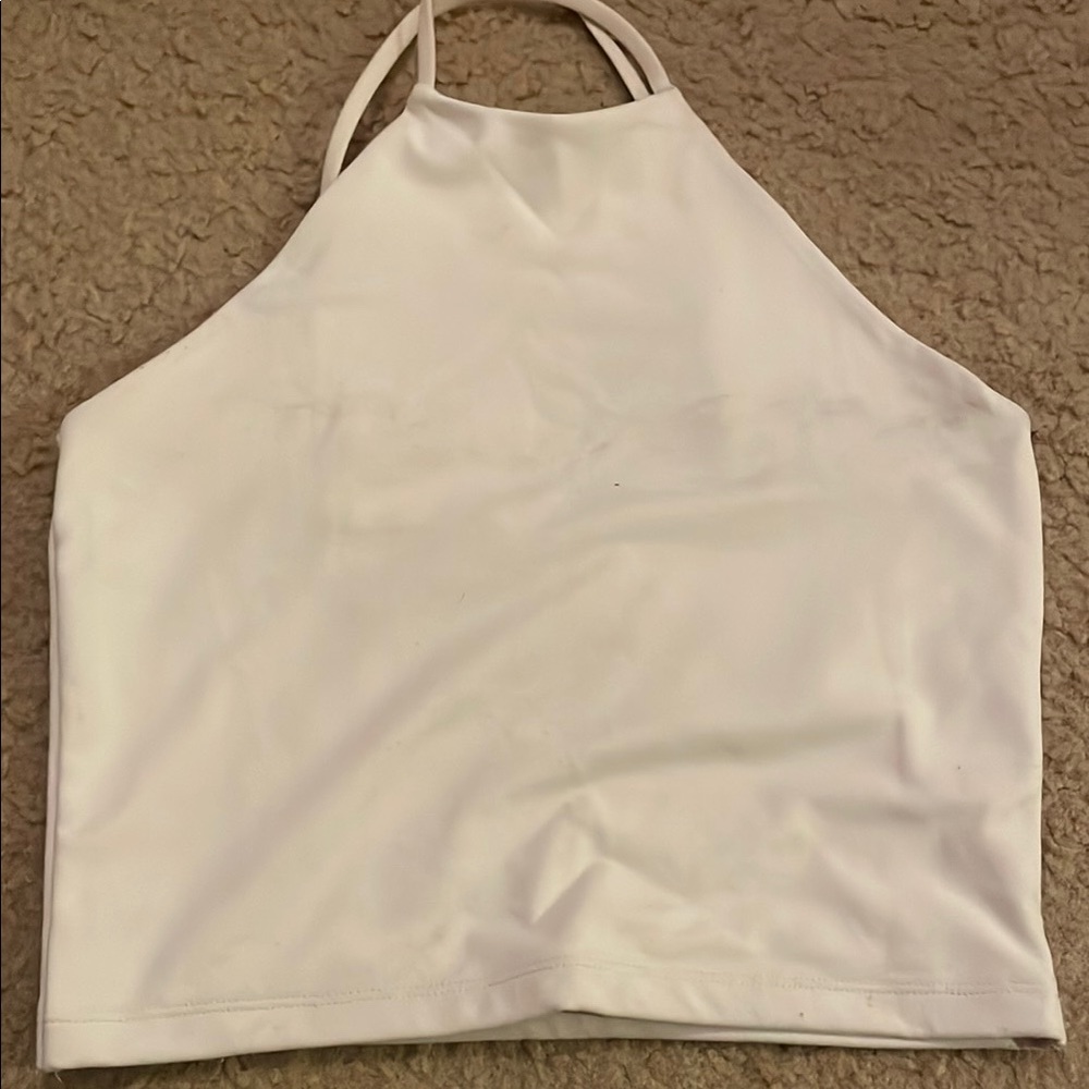 White Halter Top